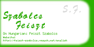 szabolcs feiszt business card